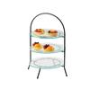 Cal-Mil 977-10-13 11.75in x 11.75in x 20"H Black Iron 3-Tier Display Stand 