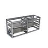 Channel Manufacturing AWM-10 40in x 13in Aluminum Wall Mount Bun Pan Rack with 3in Spacing 