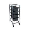 Channel Manufacturing AXD504L 19.5in x 26in x 53in Welded Aluminum Bus Bin Cart 