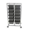 Channel Manufacturing AXD512L 36in x 26in x 70.5in Welded Aluminum Bus Bin Cart 