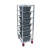 Channel Manufacturing AXDULR6 21in x 28.5in Welded Aluminum Bus Bin Cart with 9.5in Spacing 