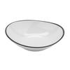 GET Settlement Bistro White Melamine 6oz Oval Bowl- 4dz - B-60-W/BK 