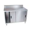 BK Resources 72"W x 24"D Stainless Steel Cabinet Base Work Table - CSTR5-2472S 