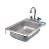 BK Resources One Compartment 12-1/4""x18in Stainless Steel Drop-In Sink - BK-DIS-1014-5D-P-G 
