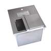 BK Resources 18"W Stainless Steel Drop-In Ice Bin with Water Station - BK-DIWSBL-2118X 