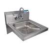 BK Resources 14"W ADA Compliant Hand Sink with 3-1/2in Gooseneck Spout - BKHS-ADA-S-P-G 