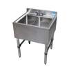 BK Resources 24"W Two Compartment Stainless Steel Underbar Sink - UB4-21-224S 