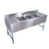 BK Resources 96"W Four Compartment Stainless Steel Underbar Sink - UB4-21-496TS 