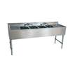 BK Resources 84"W Four Compartment Stainless Steel Underbar Sink - UB4-21-484TS 