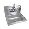 BK Resources 13-3/4in Wall Mount Hand Sink w/3-1/2in Gooseneck Spout Faucet - BKHS-W-1410-LS-P-G 