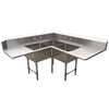 BK Resources Three Compartment Left-to-Right Corner Soiled Dishtable - BKSDT-CO3-2012-LS 