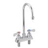 BK Resources Evolution Series Deck Mount Faucet with 8in Gooseneck Spout - EVO-4DM-8G 