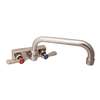 BK Resources Evolution Series Splash Mount Faucet with 18in Jointed Spout - EVO-4SM-18 