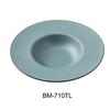Yanco China Birmingham Teal & Gray Melamine 10oz Dessert Plate - 2dz - BM-710TL 