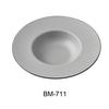 Yanco China BM-711 Birmingham Two-Tone Melamine 16oz Dessert Plate - 1dz 