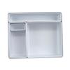 GET BN-ABCDEF-W Milano White Melamine 11.75in x 9.9in Bento Box with Lid - 18 Ea 