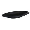 Yanco China BP-4112 Black Pearl Asian Style Melamine 12in x 4.5in Deep Plate 