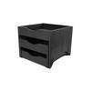 Mikasa Hospitality BQ103B Select Concept Black Oak 15.5in x 15.5in 3-Tray Display Stand 