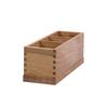 Mikasa Hospitality BQ300L Select Concept Oak 14.4in x 4.9in 3-Section Cutlery Tray 