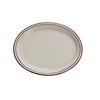 Yanco China Brown Speckled American White Ceramic 9.5inx 7.5"Oval Platter - BR-12 