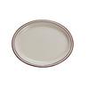 Yanco China Brown Speckled American White Ceramic 11.5in x 9.5in Platter - BR-13 