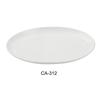 Yanco China CA-312 Cambria White Porcelain with Aluminum 12in x 8.25in Platter 