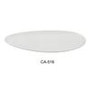 Yanco China CA-516 Cambria White Porcelain with Aluminum 16.5in x 7.5in Leaf Plate 