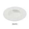 Yanco China CA-610 Cambria White Porcelain with Aluminum 9.5in dia. Dessert Plate 