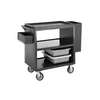 Cambro 3 Shelf Open Design Polyethylene Service Cart - Black - BC235110 