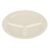 GET CP-10-DI Diamond Ivory Melamine 10.25in dia. 3-Compartment Plate-1dz 