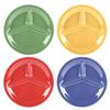 GET CP-10-MIX Diamond Color Mix Melamine 10.25in dia. 3-Compartment Plate 