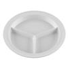 GET CP-530-W Supermel White Melamine 9in dia. 3-Compartment Plate - 1dz 