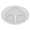 GET CP-531-W Supermel White Melamine 10in dia. 3-Compartment Plate - 1dz 