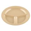 GET CP-532-T Supermel Tan Melamine 11in dia. 3-Compartment Plate - 1dz 