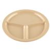 GET CP-533-T Supermel Tan Melamine 10in dia. 3-Compartment Plate - 1dz 
