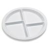 GET CP-534-W SuperMel White Melamine 10in dia. 4-Compartment Plate - 1dz 
