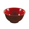 Yanco China CR-130 Two-Tone Black/Red Melamine 8oz Rice Bowl - 4dz 