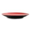 Yanco China Two-Tone Black/Red Melamine 9in dia. Coupe Plate - 2dz - CR-1309 