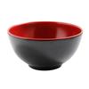 Yanco China CR-3004 Two-Tone Black/Red Melamine 8oz Nanjing Bowl - 4dz 