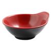 Yanco China CR-3545 Two-Tone Black/Red Melamine 10oz 5in dia. Sauce Bowl- 4dz 