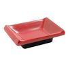 Yanco China CR-4046 Two-Tone Black/Red Melamine 1oz Sauce Dish - 6dz 