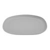 GET CS-1275-LG Riverstone Light Gray Melamine 12in x 7.5in Coupe Plate- 1dz 