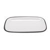 GET CS-1280-W/BK Settlement Bistro White Melamine 11.75inx 7.75in Platter-1dz 