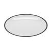 GET CS-900-W/BK Settlement Bistro White Melamine 9in dia. Dinner Plate- 2dz 