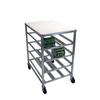 Channel Manufacturing CSR-4MP 25.75in x 35.25in Aluminum Mobile Can Rack with Poly Top 
