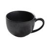 Yanco China DB-001 Diamond Black Porcelain 7oz Cup with Handle - 3dz 