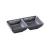Yanco China DB-4032 Diamond Black Porcelain 2oz Rectangular Sauce Dish - 3dz 