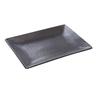 Yanco China DB-410 Diamond Black Porcelain 10in x 7in Rectangular Plate - 2dz 