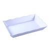 Yanco China DC-6114W Deli White Melamine 14in x 9.5in Serving Tray - 1dz 