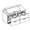 Delfield 64in Two-Section Mega Sandwich/Salad Top Refrigerator - STD4464NP-18M 